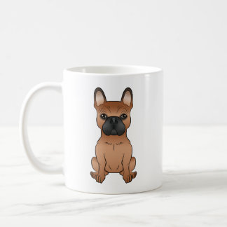Red French Bulldog / Frenchie Cute Cartoon Dog Coffee Mug