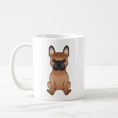 Red French Bulldog  Frenchie Cute Cartoon Dog Coffee Mug