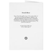 Red French Rose: Text on Flowers by Clara Balfour (Back)