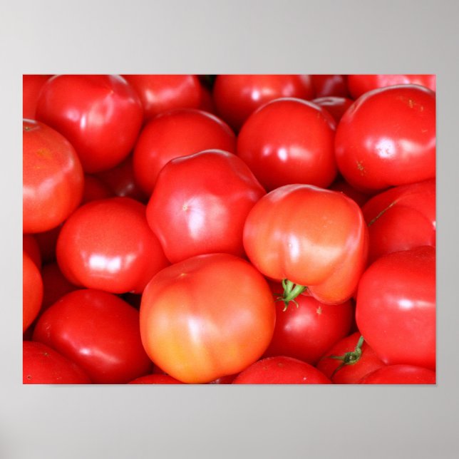 Red Fresh Juicy Tomatoes Kitchen Poster (Front)