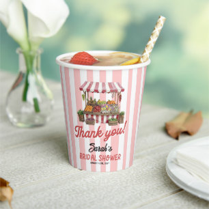 Red Fresh Off The Market Bridal Shower Paper Cups
