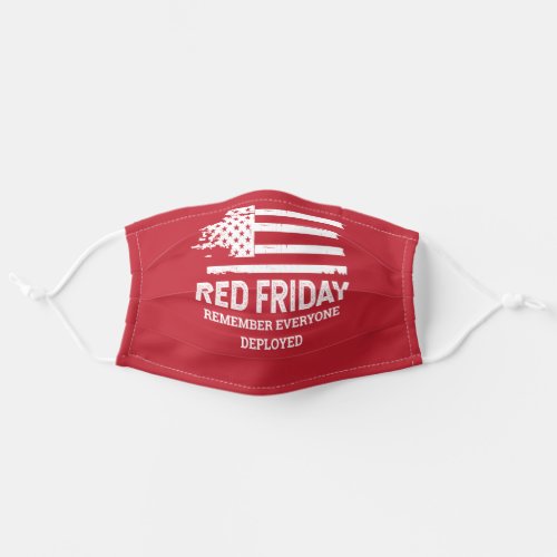 Red Friday American Flag Military Adult Cloth Face Mask