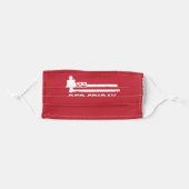 Red Friday American Flag Soldier Military Adult Cloth Face Mask (Front, Folded)