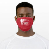 Red Friday American Flag Soldier Military Adult Cloth Face Mask (Worn)