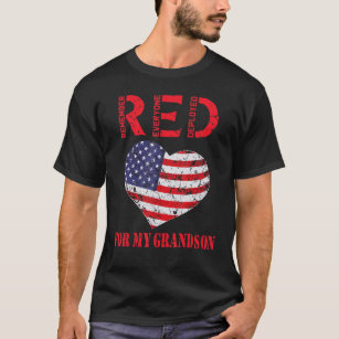 Red Friday For My Grandson Support Our Troops Us F T-Shirt