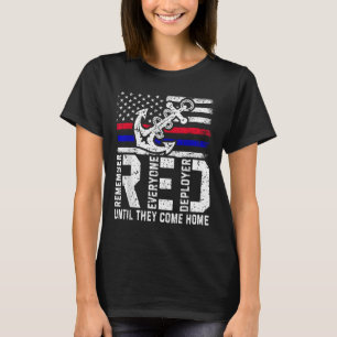 Red Friday Military Memorial Day Veterans Family 4 T-Shirt