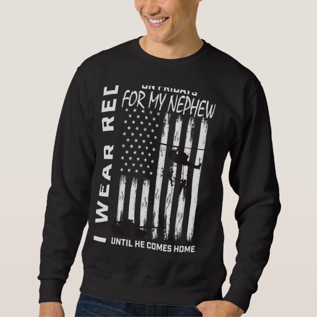 Red Friday Military Remember Everyone Deployed Nep Sweatshirt (Front)