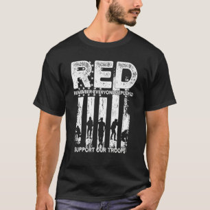Red Friday Military Veteran Remember Everyone Dep T-Shirt