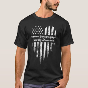 Red Friday Remember Everyone Deployed American Fla T-Shirt