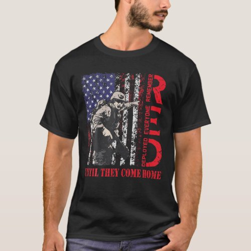 RED Friday Remember Everyone Deployed Military Sol T_Shirt