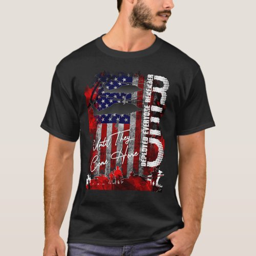 RED Friday Remember Everyone Deployed US Flag Army T_Shirt