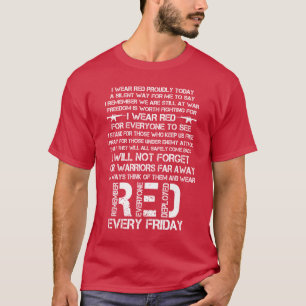 Red Friday Remember The Deployed Military Poem T-Shirt