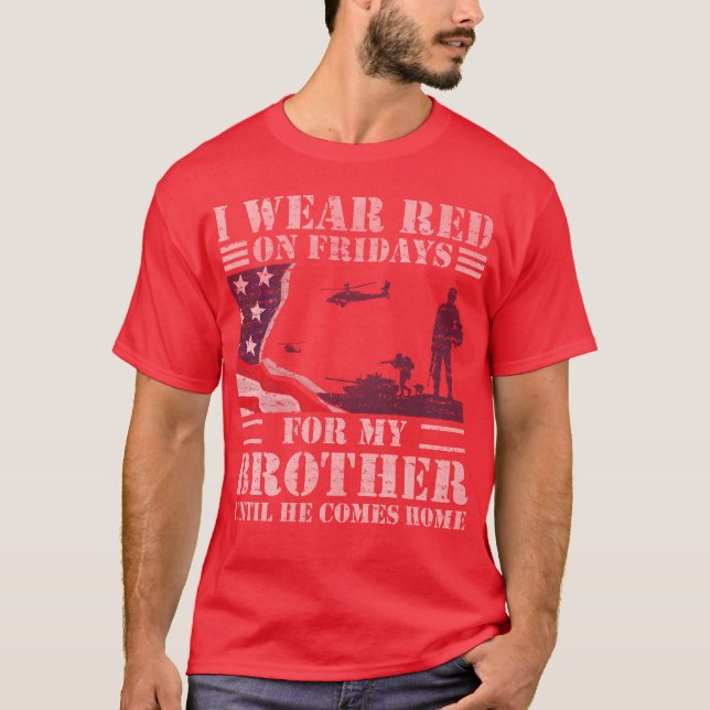 Red Friday Shirts For Veteran Military Brother (Front)
