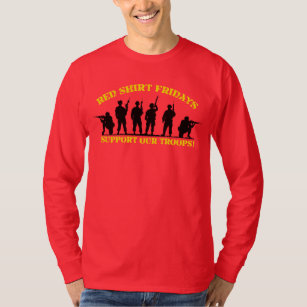 Red Friday Support Our Troops Long Sleeve Shirt