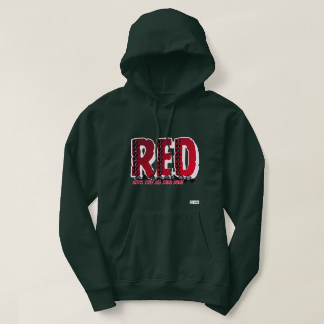 RED Friday Tribal Hoodie – Honor Our Deployed (Design Front)