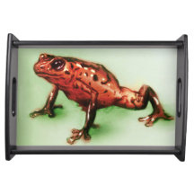 Red Frog Serving Tray, Wild Animal Sketch