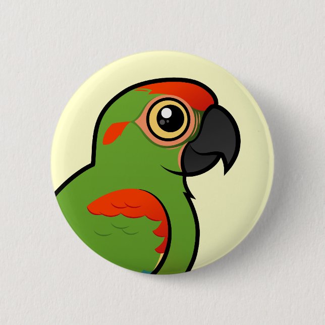 Red-fronted Macaw Button (Front)