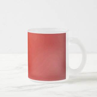 Red Frosted Glass Coffee Mug