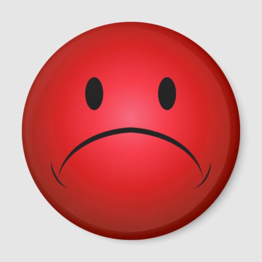 Red Frownie Face Magnet | Zazzle.com