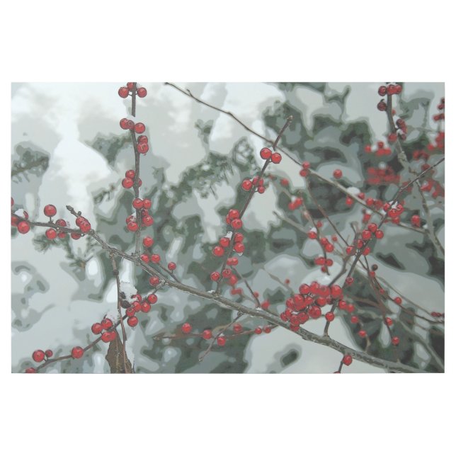 Red Frozen Berries Winter Season Art Gallery Wrap (Front)