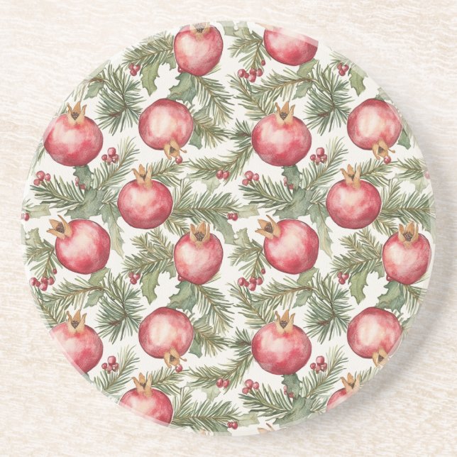 Red Fruit Pomegranate Coaster (Front)