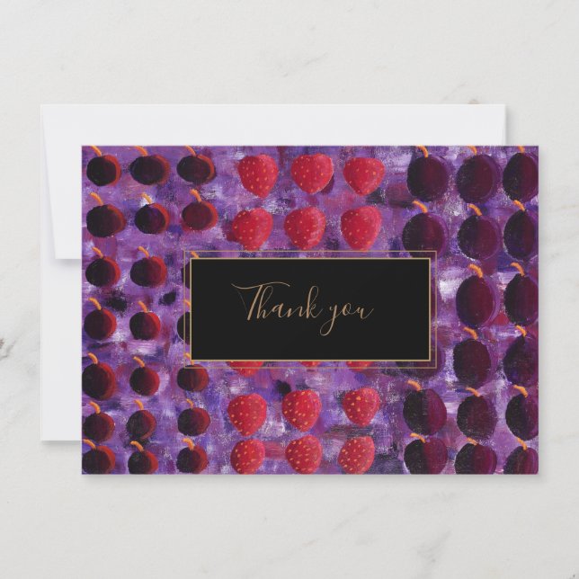 Red Fruit Thank You Card (Front)