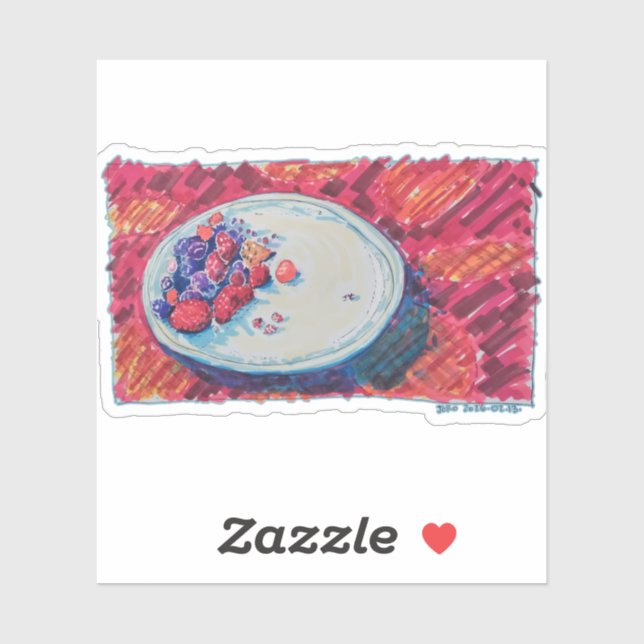 Red Fruits Bowl Sticker (Sheet)