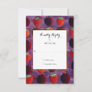 Red Fruits Country RSVP Card