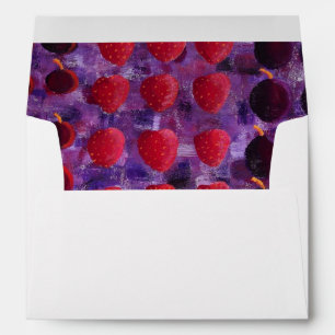 Red Fruits Patterned Envelope