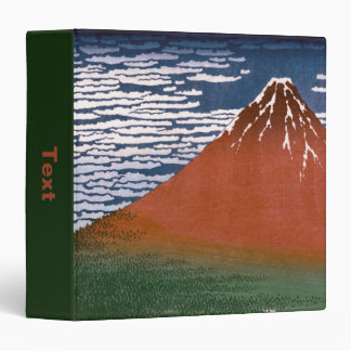 Red Fuji, Aka Fujiyama Volcano Katsushika Hokusai 3 Ring Binder