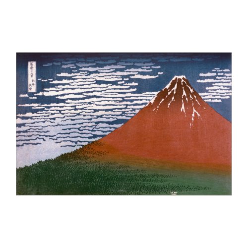 Red Fuji Aka Fujiyama Volcano Katsushika Hokusai Acrylic Print