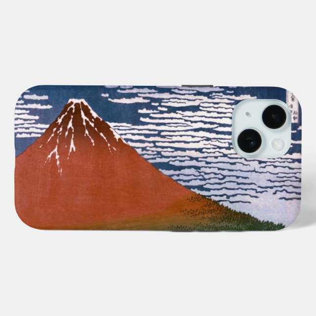 Red Fuji, Aka Fujiyama Volcano Katsushika Hokusai Case-Mate iPhone Case (Back (Horizontal))