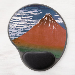 Red Fuji, Aka Fujiyama Volcano Katsushika Hokusai Gel Mouse Pad