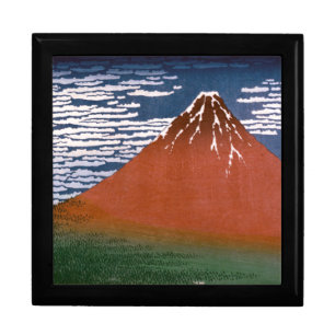 Red Fuji, Aka Fujiyama Volcano Katsushika Hokusai Gift Box