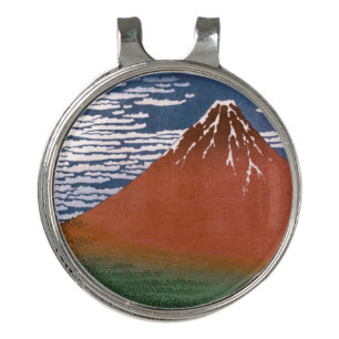Red Fuji, Aka Fujiyama Volcano Katsushika Hokusai Golf Hat Clip