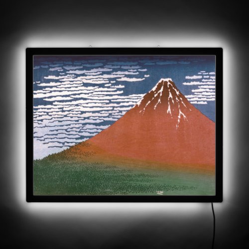 Red Fuji Aka Fujiyama Volcano Katsushika Hokusai LED Sign