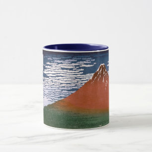 Red Fuji, Aka Fujiyama Volcano Katsushika Hokusai Mug