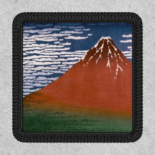 Red Fuji, Aka Fujiyama Volcano Katsushika Hokusai Patch
