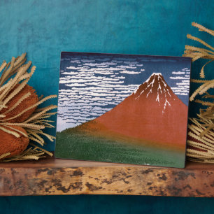 Red Fuji, Aka Fujiyama Volcano Katsushika Hokusai Plaque