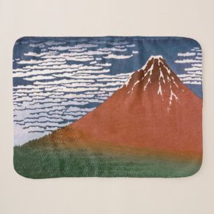 Red Fuji, Aka Fujiyama Volcano Katsushika Hokusai Sherpa Blanket