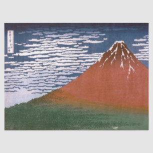 Red Fuji, Aka Fujiyama Volcano Katsushika Hokusai Tissue Paper