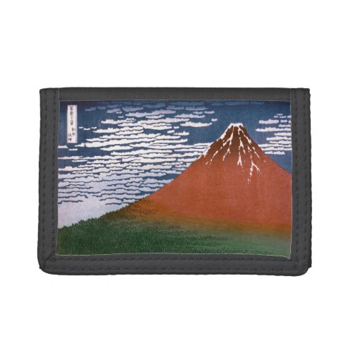 Red Fuji Aka Fujiyama Volcano Katsushika Hokusai Trifold Wallet