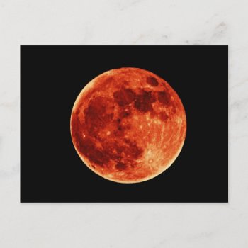 Red Full Moon Postcard by Solasmoon at Zazzle