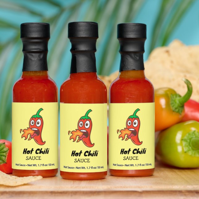 Red Fun Illustrated Hot Chili Sauce favor (Multi)