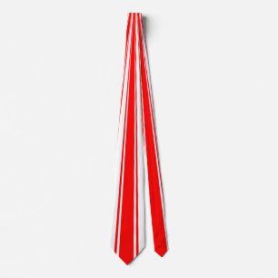 Red Funky Stripe Pattern Neck Tie