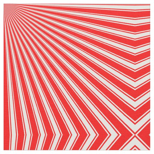 Red Funky Sun Rays Background Fabric