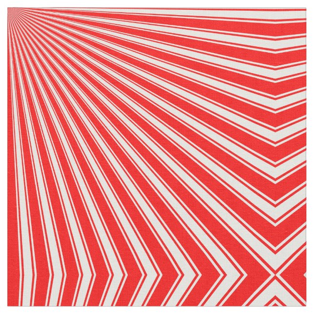 Red Funky Sun Rays Background Fabric (Close Up)