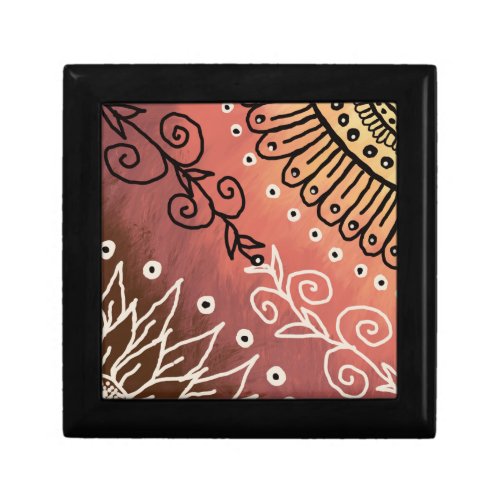 Red Funny Art Pattern Gift Box