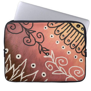 Red Funny Art Pattern Laptop Sleeve