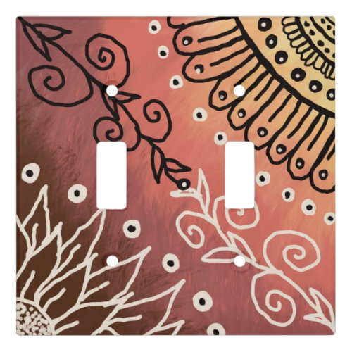 Red Funny Art Pattern Light Switch Cover